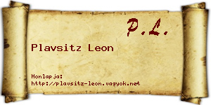 Plavsitz Leon névjegykártya